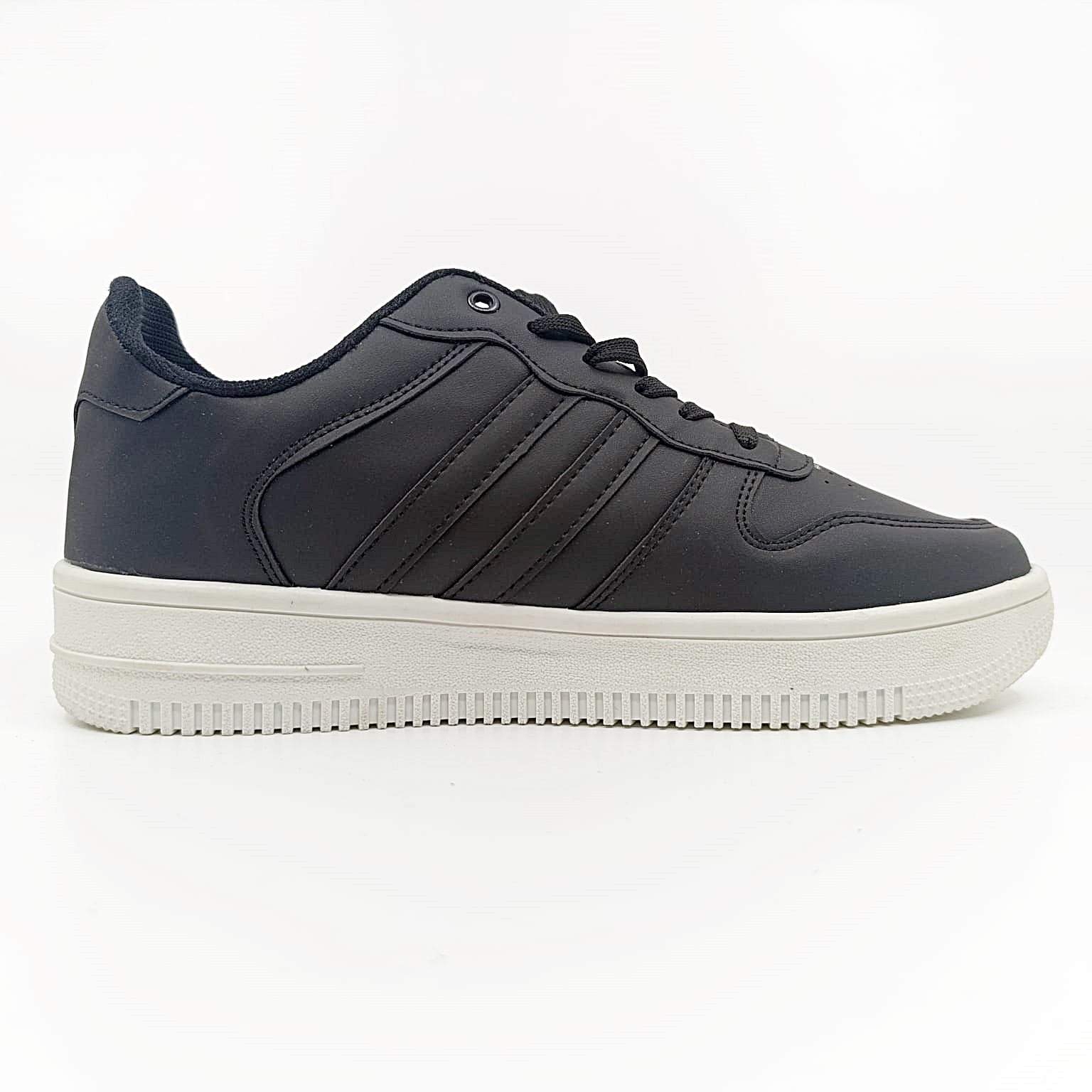 parnas air sneakers black leather djon